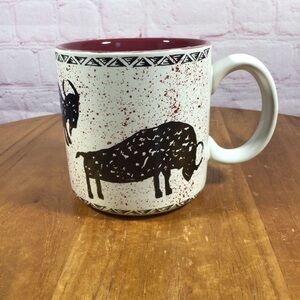 Ceramic Bull Splatter Paint Mug